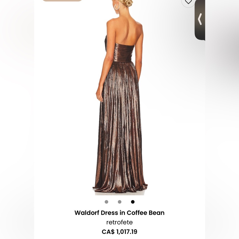 Retrofete Waldorf Bronze Full Length Gown - Picture 2 of 3